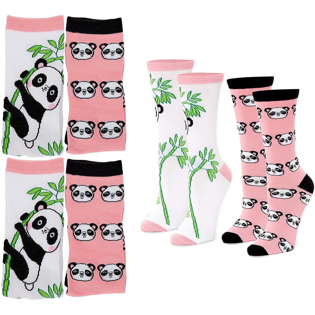 Panda Socks for Women and Men, Novelty Sock Set (One Size, 2 Pairs)